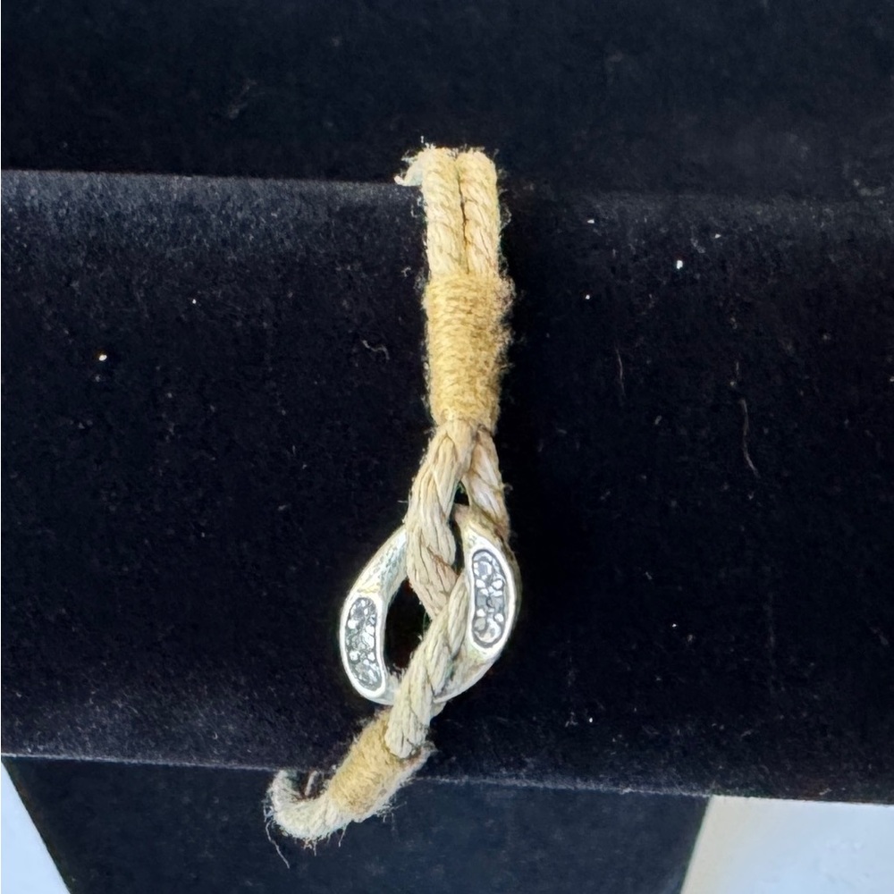 Braided Rope Bracelet with Silver Accents